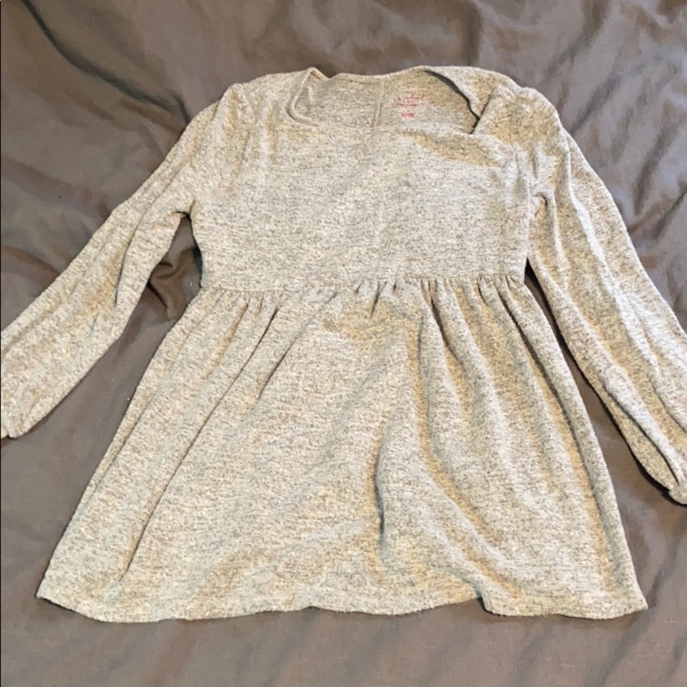Gray maternity babydoll long sleeve size S
